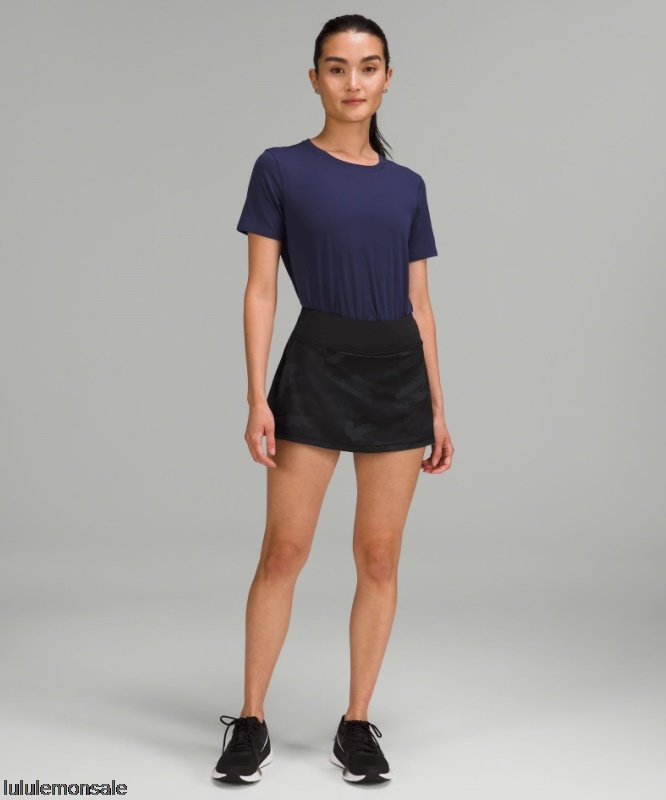 Lululemon Damen DELULU384 | Pace Rival Mittelhoher Rock Schwarz
